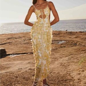 Peppermayo sunset kisses ruffle maxi!